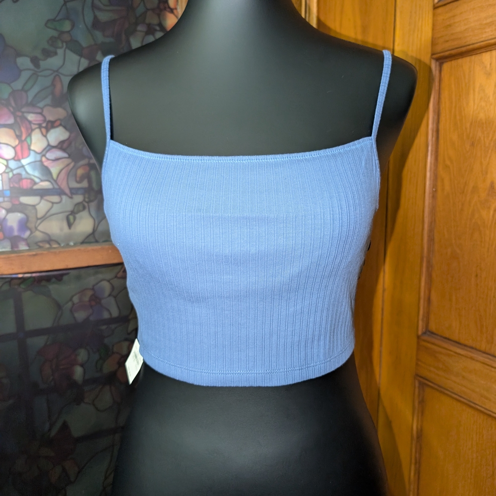 Aerie Light Blue Ribbed Women's Crop Top